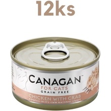 Canagan Cat Kuře a Krab 12 x 75 g