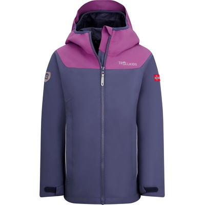 TROLLKIDS Детско водоустойчиво яке Trollkids Girls Bergen Jacket Waterproof jacket - Violet Blue / Mallow Pink - размер 110 (EU) (703-2387-1114)