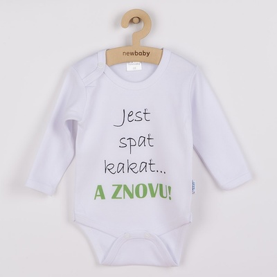 New Baby Body s potlačou Jesť spať kakať...a ZNOVU