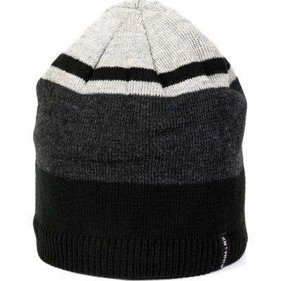 Finmark zimná čiapka pánska pletená šedá