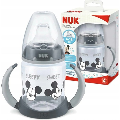 Nuk kojenecká láhev anti colic s kontrolou teploty červená 150 ml