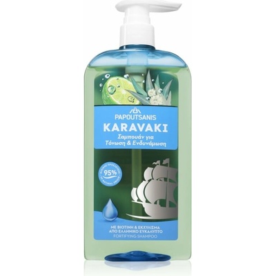 PAPOUTSANIS Karavaki Tonic & Strength šampón na vlasy 600 ml