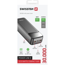 Swissten Power Line II 30000 mAh čierna
