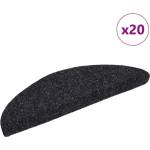 vidaXL Самозалепващи се постелки за стълби, 20 бр. , 56x17x3 см, черни, полукръгли (B.V.)