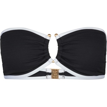 Seafolly Дамско бикини горнище Seafolly Women's Beach Bound Ring Front Bandeau Bikini top - Black - размер 32 (EU) (150-4244-0111)