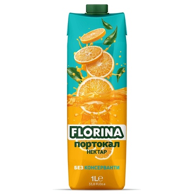 FLORINA 1Л. 50% ПОРТОКАЛ ЗЕЛЕНА ОПАК. ФЛОРИНА
