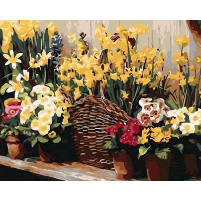 zuty Malování podle čísel Spousta květin 50 x 40 cm vypnuté plátno na rám