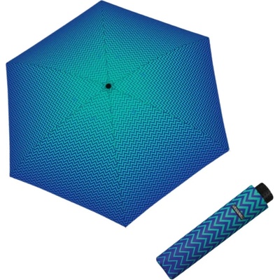 Doppler Fiber Havanna Strong blue dámský skládací deštník modrá 7223165ST01