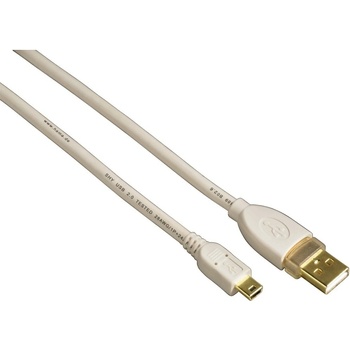 Hama 78468 USB 2.0, A-Plug - Mini B-Plug, 1,8m, bílý