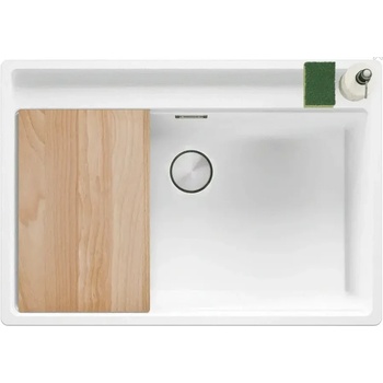 Твоят Стил Бяла кухненска мивка за вграждане под плот Берген 80 Low 760x530 мм