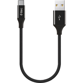 Ttec Кабел ttec AlumiCable Type C Charge / Data Cable , 2.0 , 30 cm - Черен