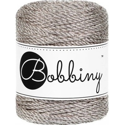 Bobbiny bavlněná šňůra na macramé 3ply REGULAR metallic-platinum