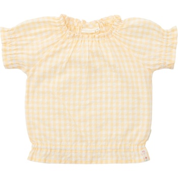 Little Dutch Блуза с къс ръкав Little Dutch - Sunshine Checks, 104 cm, 3-4 г (CL24021077)