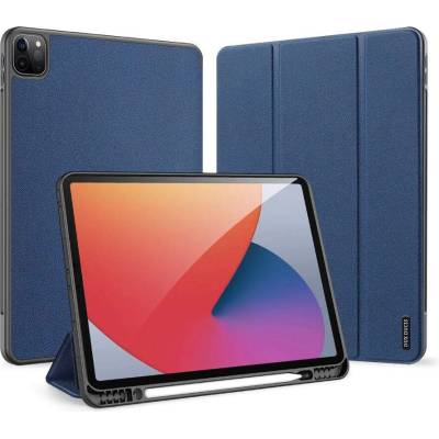 Dux Ducis Domo Tablet Case - полиуретанов кейс с поставка и отделение за Apple Pencil 2 за iPad Pro 12.9 M1 (2021) (син)