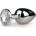 EasyToys Metal Butt Plug 124CLR Anal Jewelry Silver/Transparent