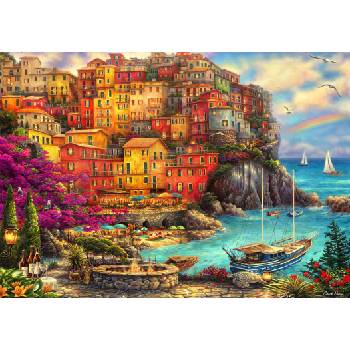 Bluebird Puzzle - Puzzle Pinson: A Beautiful Day at Cinque Terre - 2 000 piese