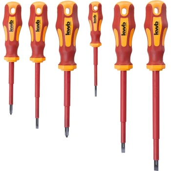 kwb КОМПЛЕКТ ВИСОКОВОЛТОВИ ОТВЕРТКИ kwb vde 1000 v 6 ЧАСТИ (4009311408709)