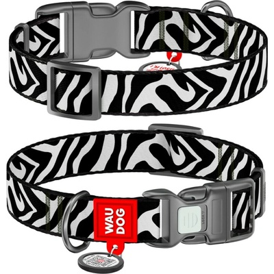 WAUDOG obojek nylon Zebra QR