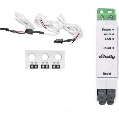 Shelly Pro 3EM-3CT63 - Trojfázové meranie výkonu 63A (Wi-Fi, LAN, Bluetooth)
