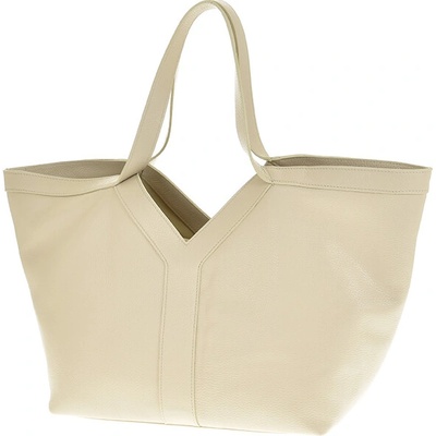 Laura Biaggi kožená Shopper kabelka TS55-1490 krémová