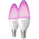 Philips Hue White and Color Ambiance Bluetooth LED žárovka E14 set 2ks 8719514356719 2x4W 2x470lm 2000-6500K RGB
