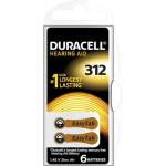 Duracell Батерия цинково въздушна duracell za312 6 бр. бутонни за слухов апарат в блистер (dur-bz-za312) - cybertrade
