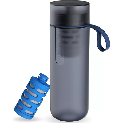 Philips Бутилка Philips Go Zero, 590 мл, с филтър, синя (AWP2712BLR/58)