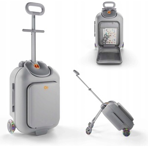 KinderKraft Детски куфар със седалка KinderKraft - Cabby, Grey (NEW024939) - ozone