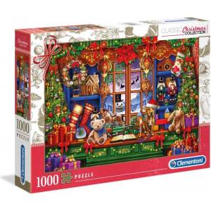 Clementoni - Puzzle Christmas Collection: Old Christmas Shop - 1 000 piese