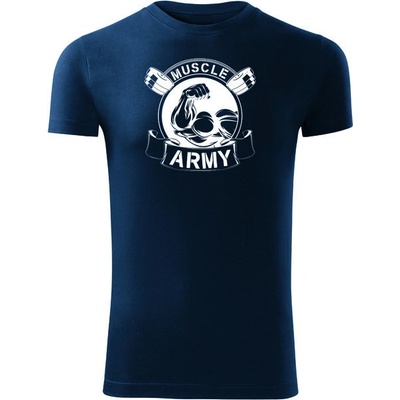 Dragowa fitness tričko muscle army Original modré
