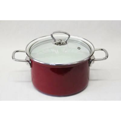 BELIS Hrnec + sklenená poklice ECO-CERAM 24cm/6,1l