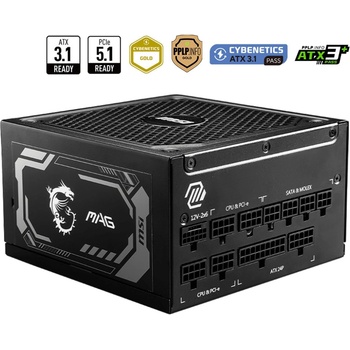 MSI MAG A1000GL 1000W PCIE5 80 PLUS Gold (306-7ZP9B11-CE0)