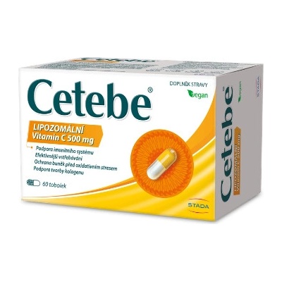 Cetebe Lipozomální vitamin C 500 mg, 60 tobolek