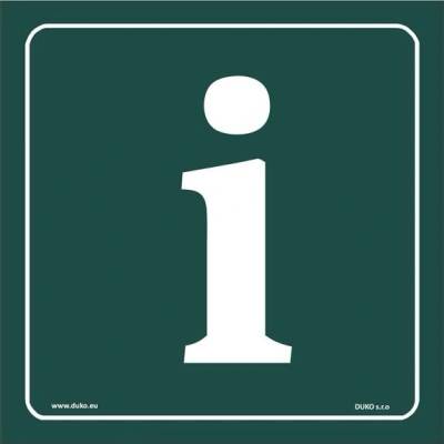 DUKO INFORMACE symbol zelený Formát: 50 x 50 mm