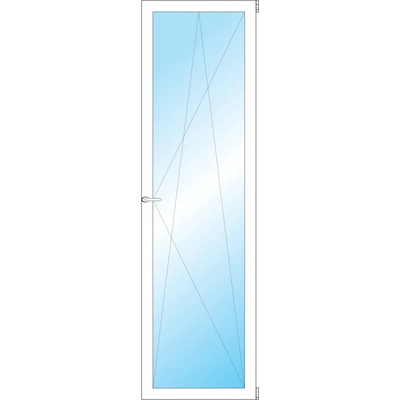 OKNA HNED Plastové okno 65x206 cm (650x2060 mm) bílé otevíravé a sklopné pravé