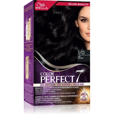 Wella Color Perfect боя за коса цвят 1/0 Infinite Black