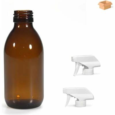 Luna Skleněná lékovka s bílým pistolovým rozprašovačem 150 ml 88 ks
