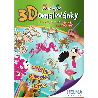 Helma 365 3D maľovanky Chobotnica plameniak a opice