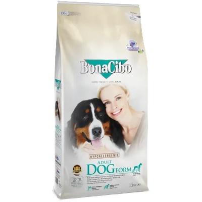 BonaCibo Form Adult Dog - Пълноценна храна за кучета с наднормено тегло или над 9 годишна възраст 15 кг
