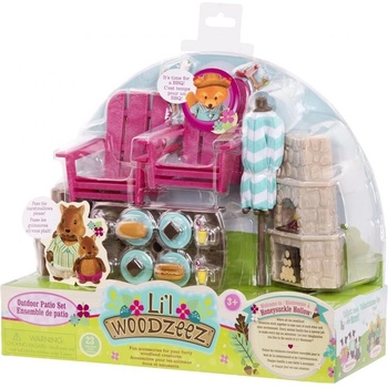 Li′ l Woodzeez Комплект за игра, Li′ l Woodzeez, Двор с барбекю, 23 части