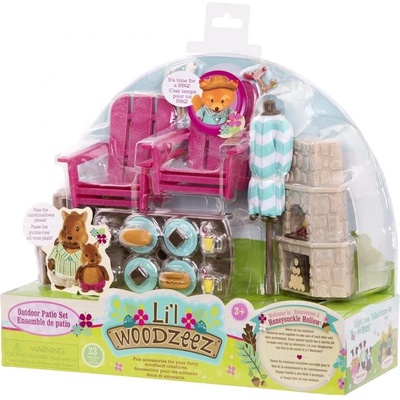Li′ l Woodzeez Комплект за игра, Battat, Li? l Woodzeez, Двор с барбекю, 23 части