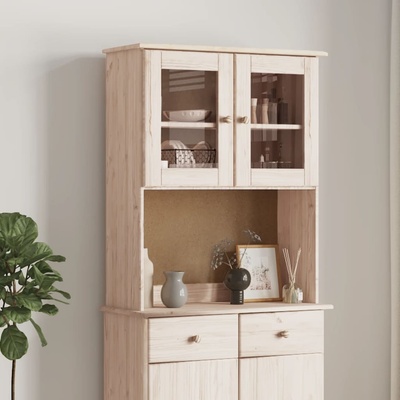 vidaXL Надстройка за бюфет ALTA, 77x30x92 см, бор масив (353945)