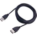 SBOX Кабел SBOX USB-1025, USB Type A(м) към USB Type A(ж), 5m, черен
