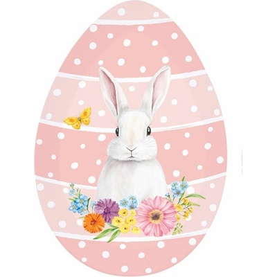 Easy Life Velikonoční podnos ve tvaru vejce Egg Hunt 30x21cm Žlutý