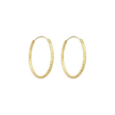 NUBI Zlacené stříbrné náušnice kruhy 30 mm NB-3118-30