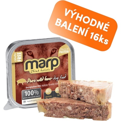 Marp Holistic Adult Dog Pure Wild Boar 16 x 100 g – Zbozi.Blesk.cz