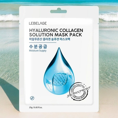 Lebelage Hydratační plátýnková maska s kolagenem a kyselinou hyaluronovou Hyaluronic Collagen Solution Mask - 23 ml 1 ks – Zboží Dáma