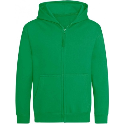 Just Hoods dětská mikina na zip College Kelly zelená
