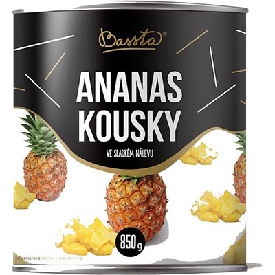 BASSTA Ananas kousky ve sladkém nálevu 850 g – Zbozi.Blesk.cz