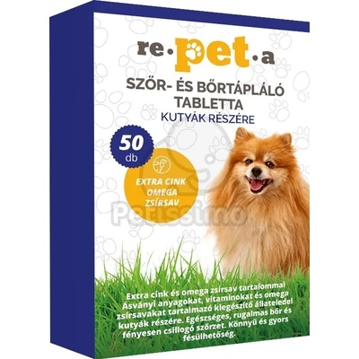 re-pet-a Repeta таблетки за подхранване на козината и кожата, за кучета 50 бр
